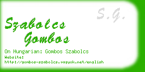 szabolcs gombos business card